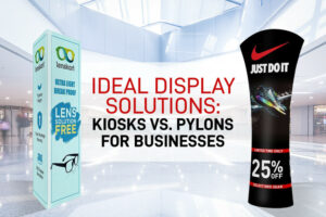 Choosing the Right Display Solutions: Kiosks vs. Pylons for Businesses